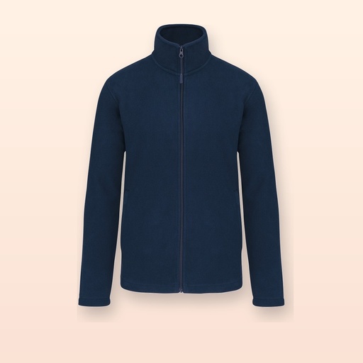 [BL-111013] Giacca in pile full zip - blu scuro - XXL