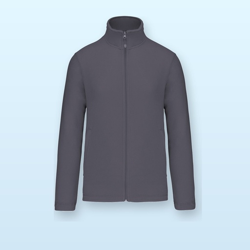 [BL-111028] Giacca in pile full zip - grigio chiaro - XXL