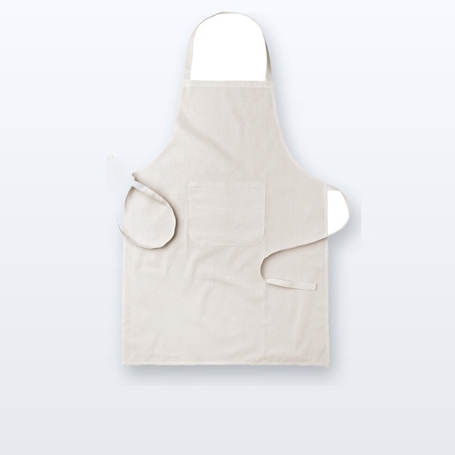 [BL-103966] grembiule in cotone - beige